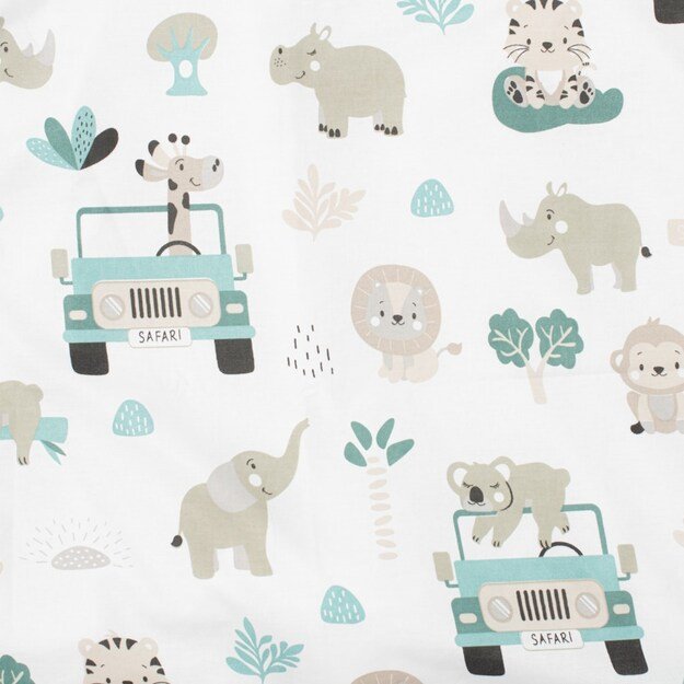 Dviejų dalių patalynė New Baby Safari II 90/120 cm mėtinė