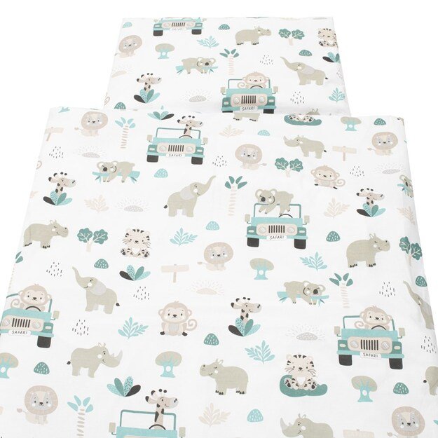 Dviejų dalių patalynė New Baby Safari II 90/120 cm mėtinė