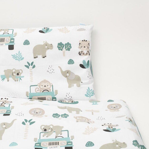 Dviejų dalių patalynė New Baby Safari II 90/120 cm mėtinė