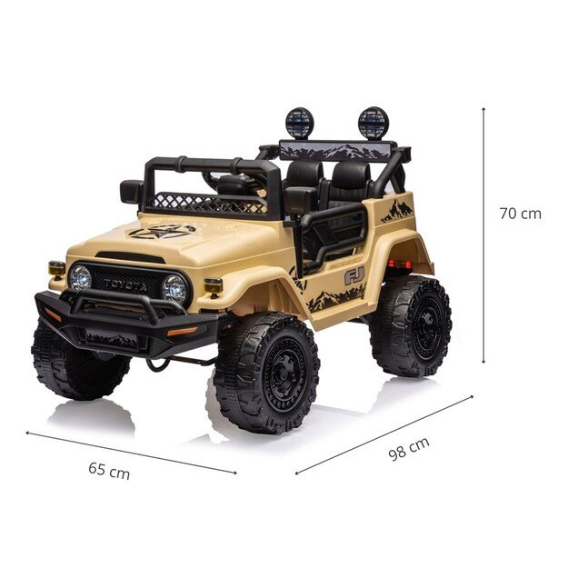 Elektrinis vaikiškas automobilis Milly Mally Toyota FJ Cruiser juodas