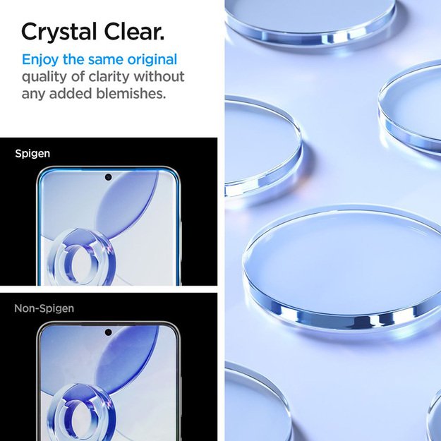 „Spigen GLAS.TR EZ FIT“ 2 vnt. grūdinto stiklo „Samsung Galaxy S25 / S24“ dėklas (2 vnt.)