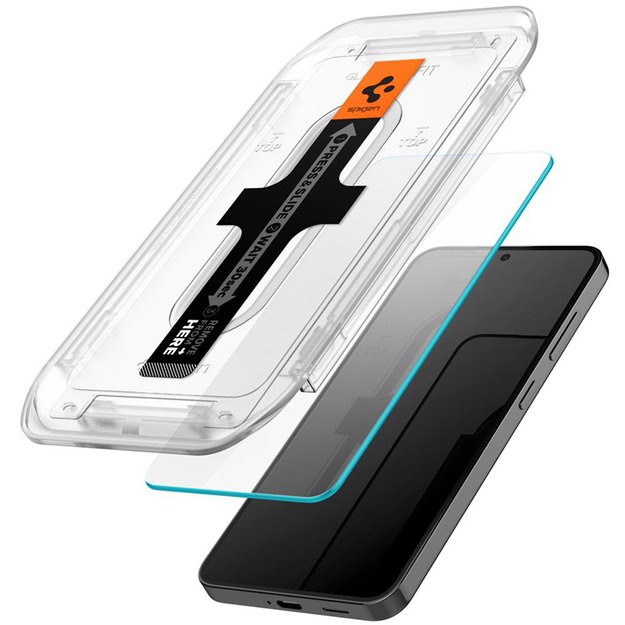 „Spigen GLAS.TR EZ FIT“ 2 vnt. grūdinto stiklo „Samsung Galaxy S25 / S24“ dėklas (2 vnt.)