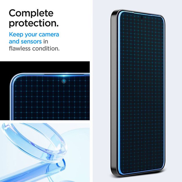 „Spigen GLAS.TR EZ FIT“ 2 vnt. grūdinto stiklo „Samsung Galaxy S25 / S24“ dėklas (2 vnt.)