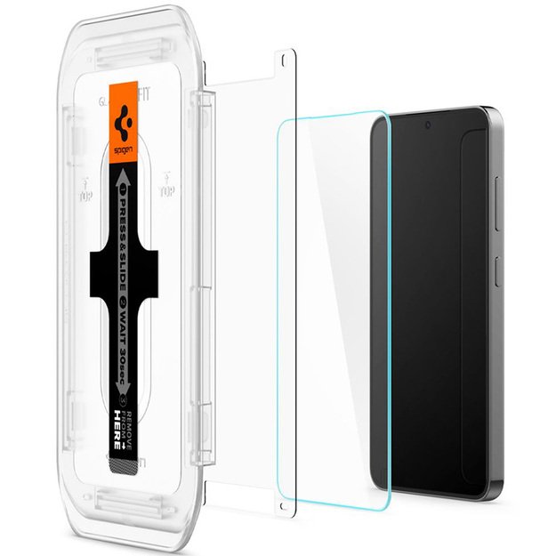 „Spigen GLAS.TR EZ FIT“ 2 vnt. grūdinto stiklo „Samsung Galaxy S25 / S24“ dėklas (2 vnt.)