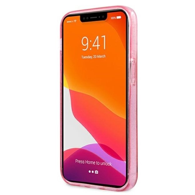 Karl Lagerfeld Karl's Head Glitter - dėklas, skirtas iPhone 13 Mini (rožinis) 5