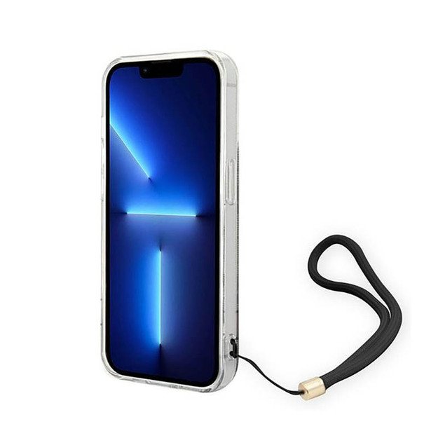 „Guess 4G Print Cord“ dėklas, skirtas „iPhone 14 Pro“ (rudas) 4