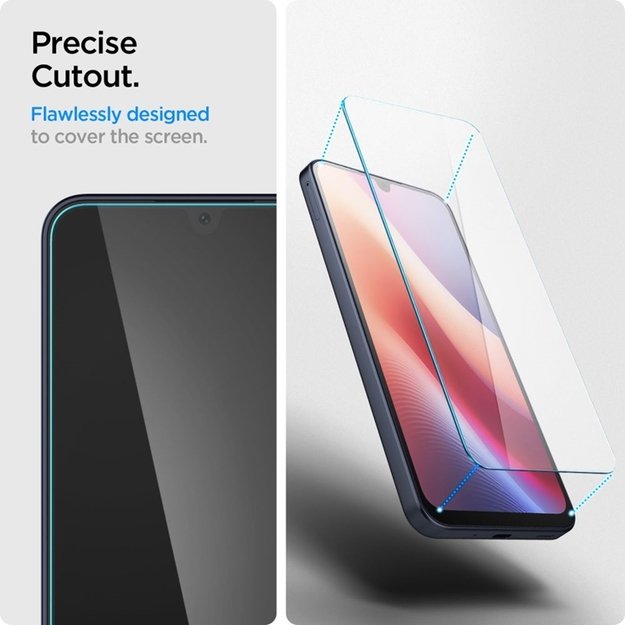 „Spigen Glas.TR Slim“ 2 grūdinto stiklo pakuotė, skirta „Samsung Galaxy A16 4G/5G / Galaxy A26 5G“ (2 vnt.) 4