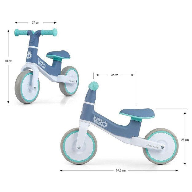 Milly Mally Velo Mint vaikiškas balansinis dviratis 6