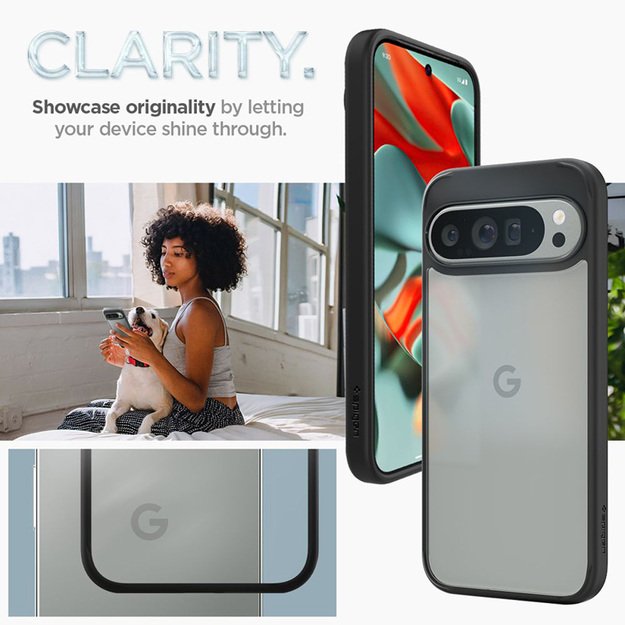 „Spigen Ultra Hybrid“ – „Google Pixel 9 Pro XL“ dėklas (matinis juodas) 5