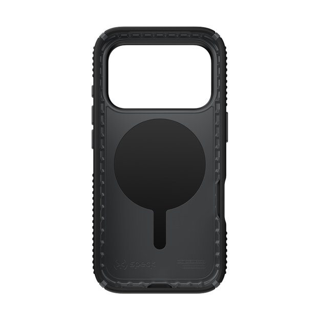 „Speck Presidio2 Grip MagSafe“ dėklas „iPhone 17 Pro“ (juodas / pilkas / baltas) 10
