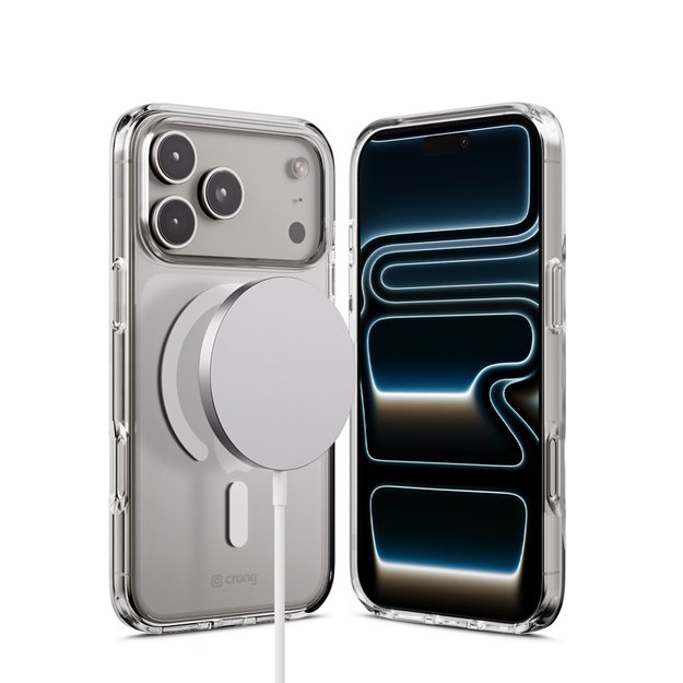 „Crong Clear MAG“ dėklas – „MagSafe iPhone 17 Pro“ (skaidrus) 24