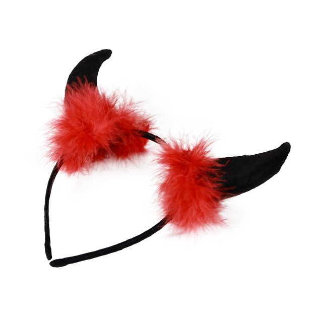the devil horns with feathers 3