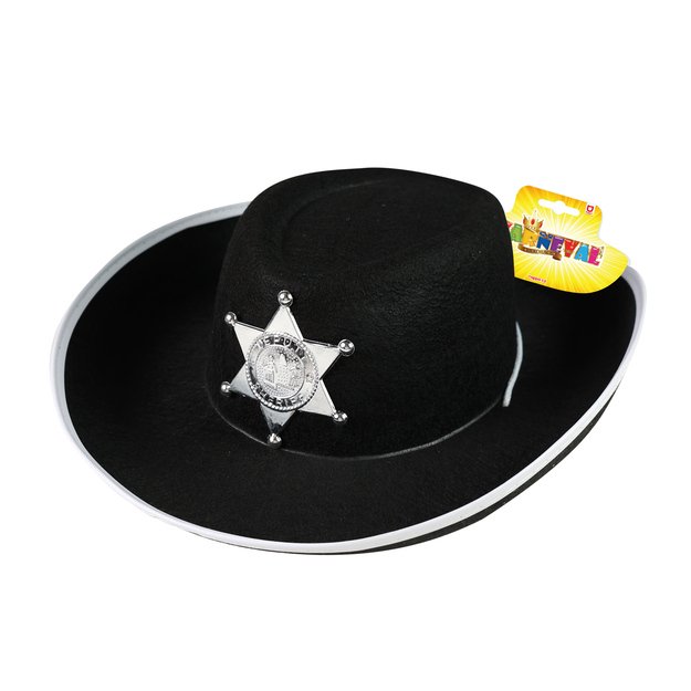Children black sherrif hat 2