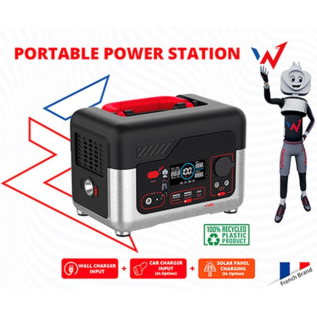 „Wonder Wx600 Power Station“ – 300 W 72800 mAh nešiojama elektrinė (juoda) 