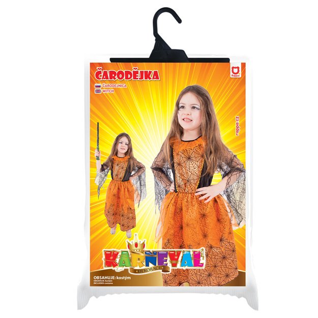 Vaikiškas kostiumas - oranžinė ragana (M) 2