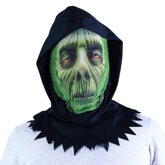 Halloween green textile mask for adults 3