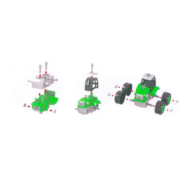 Screwing tractor with wood 4