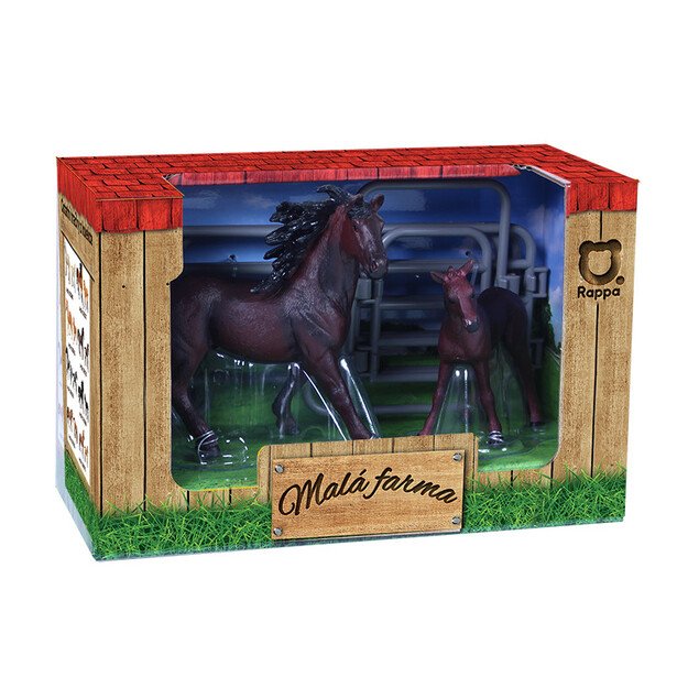 Horse set 2 pcs with fence