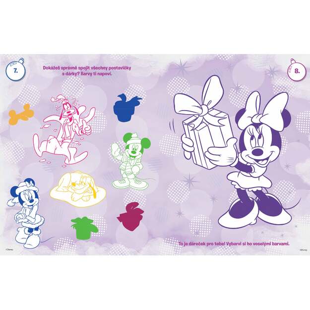 Kalėdinių Minnie spalvinimo puslapis 2
