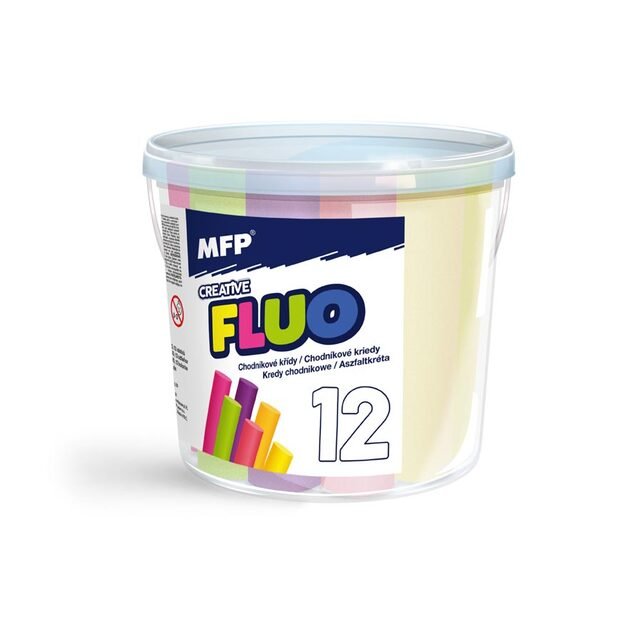 Kreidelės M grindinio fluorescencinės apvalios, 12 vnt., mišinio spalvos 1