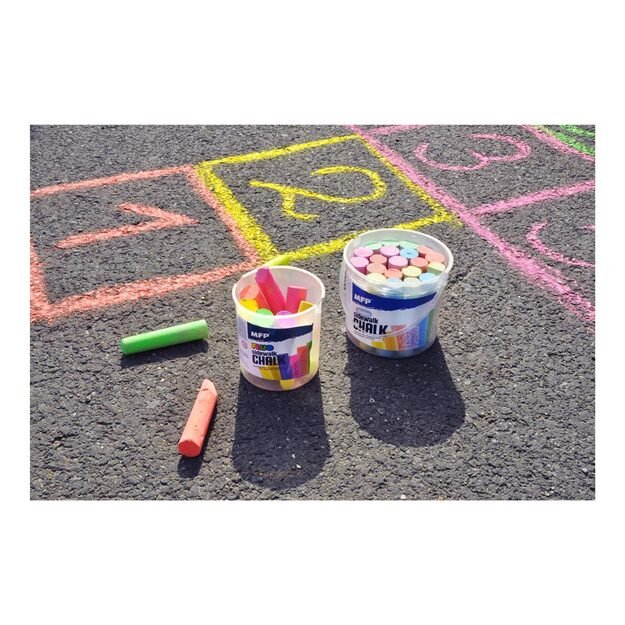 Kreidelės M grindinio fluorescencinės apvalios, 12 vnt., mišinio spalvos 2