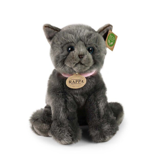 Plush cat gray 25 cm ECO-FRIENDLY 4