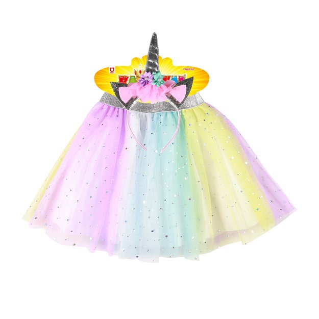 Children costume rainbow unicorn tutu skirt 2