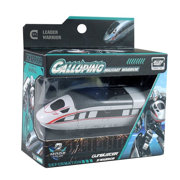 Metal robot locomotive white 3