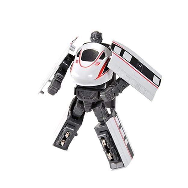 Metal robot locomotive white 2