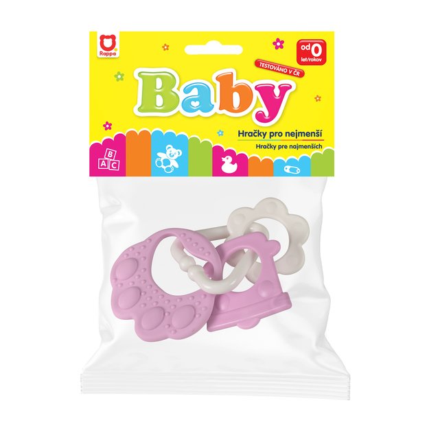 Pink bear paw teether 2