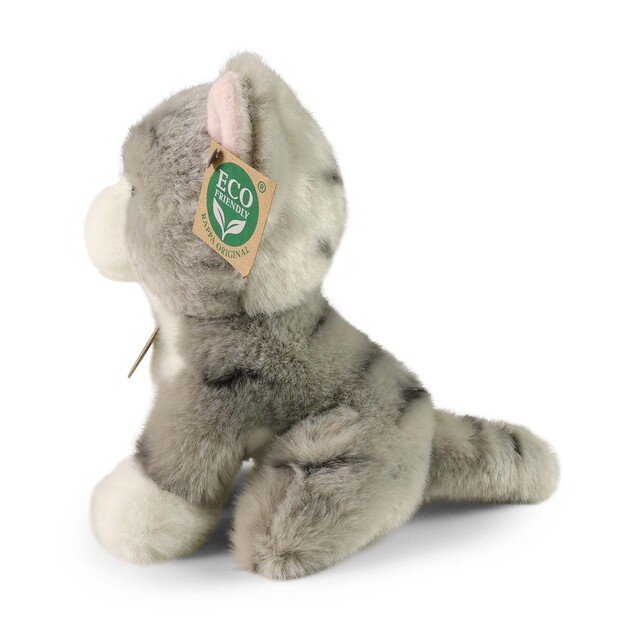 Plush grey cat 18 cm ECO-FRIENDLY 2