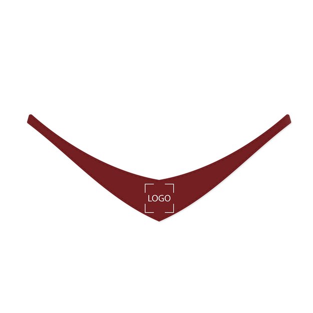 Pliušinis šalikas - tamsiai raudonas 3