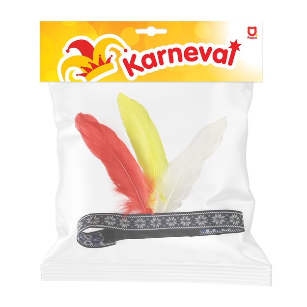 Indiškas galvos raištis su plunksnomis suaugusiems 2