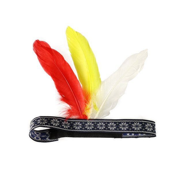 Indiškas galvos raištis su plunksnomis suaugusiems 1