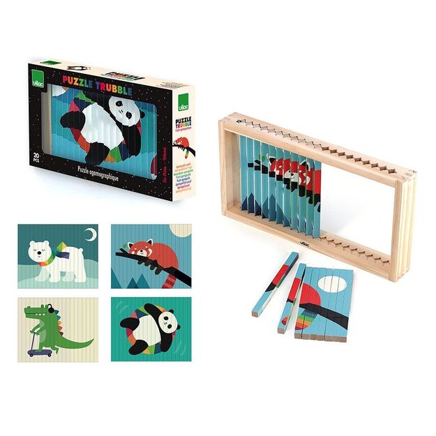 Vilac Wooden 4D Puzzle Animals