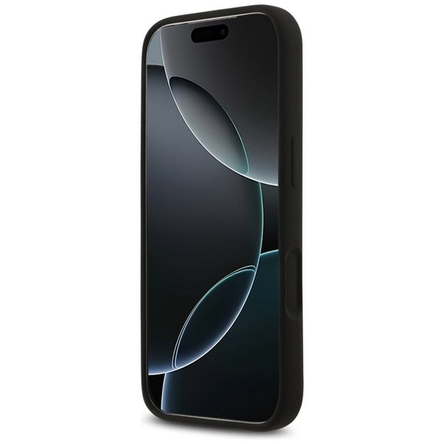 „Guess“ silikoninis trikampio formos logotipas „MagSafe“ – dėklas iPhone 17 Pro (juodas) 5
