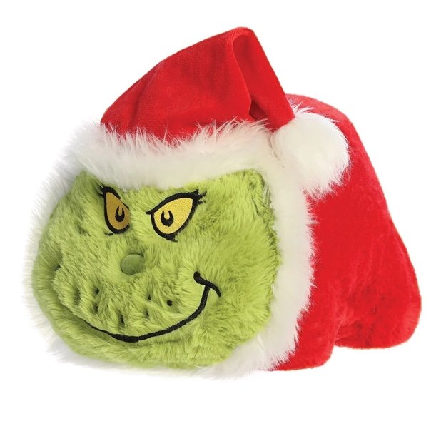 Grinčas - pliušinis žaislas / pagalvė Grinčas Kalėdų Senelio kostiume 25 cm iš „Spudsters Collection“ 3