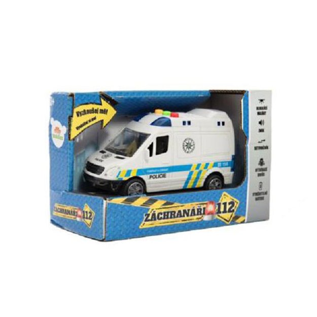 Plastikinis policijos automobilis 15 cm 2