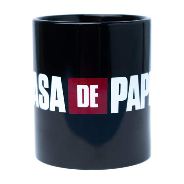 La Casa De Papel - Keraminis puodelis dovanų dėžutėje 330 ml (La Casa De Papel logotipas)