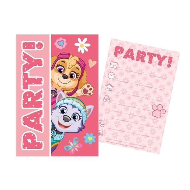 „Paw Patrol“ vakarėlio rinkinys, 5 kvietimai, 5 vokai 1