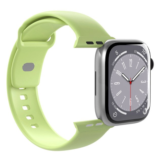 PURO ICON – elastingas dirželis, skirtas Apple Watch 42/44/45/49 mm (S/M & M/L) (Matcha Green)