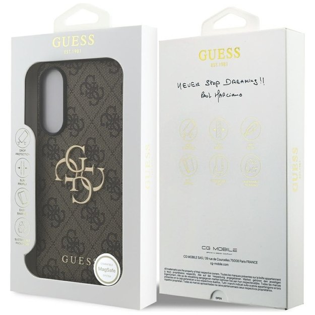 „Guess Big 4G Logo Classic Logo“ dėklas, skirtas „Samsung Galaxy S25 Edge“ (rudas) 8
