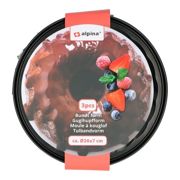 „Alpina“ – 2 viename kepimo forma pyragams ir blyneliams su nelimpančia danga, 26 x 7 cm 4