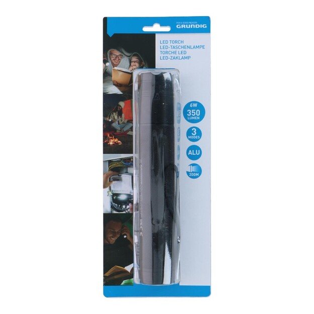 Grundig - aliumininis LED žibintuvėlis 350 liumenų 6W 2