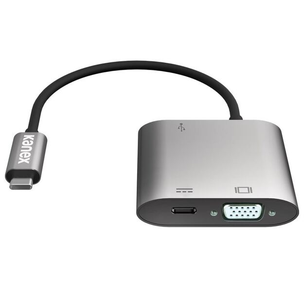 Kanex USB-C VGA adapteris su maitinimo tiekimu – USB 1,5 A, USB-C maitinimo tiekimas 60 W + VGA Full HD (anoduotas aliuminis) 11