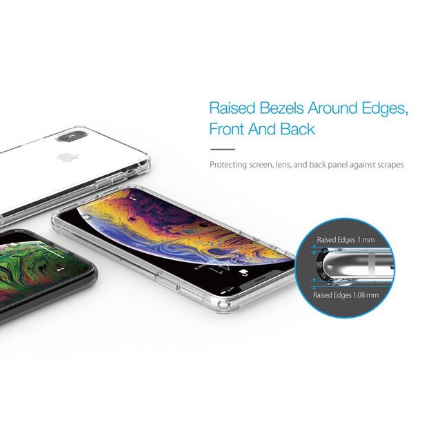 „Just Mobile Tenc“ oro dėklas, skirtas „iPhone Xs“ / „X“ (Crystal Black) 8