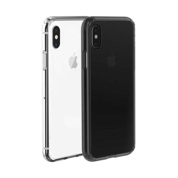 „Just Mobile Tenc“ oro dėklas, skirtas „iPhone Xs“ / „X“ (Crystal Black)