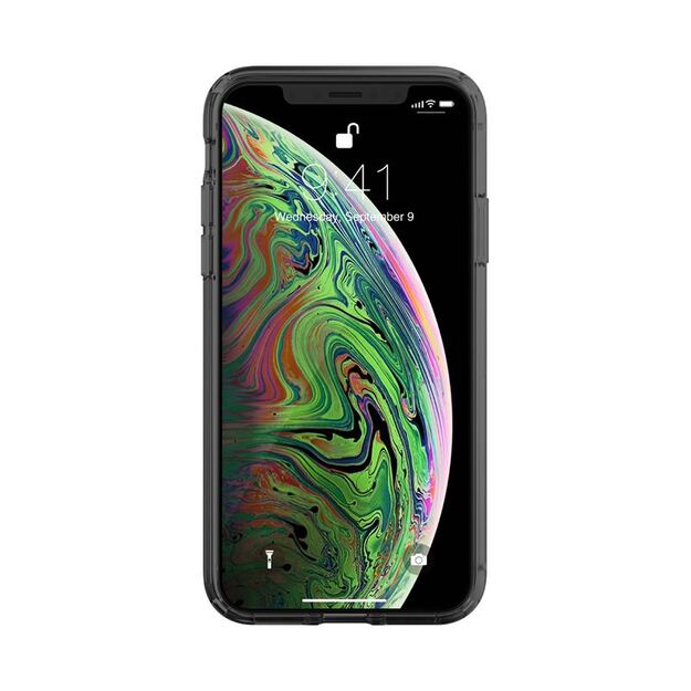 „Just Mobile Tenc“ oro dėklas, skirtas „iPhone Xs“ / „X“ (Crystal Black)