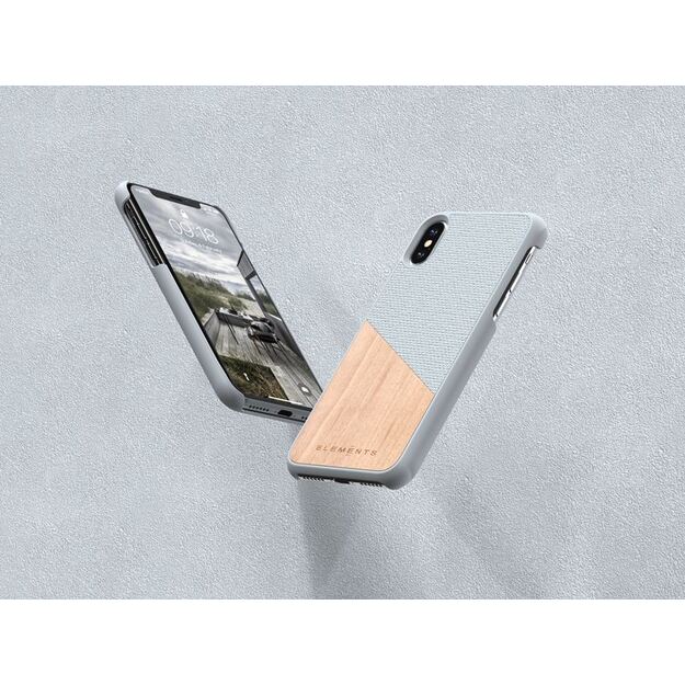 Nordic Elements Original Hel – iPhone Xs Max dėklas su tikro klevo mediena (šviesiai pilka) 24