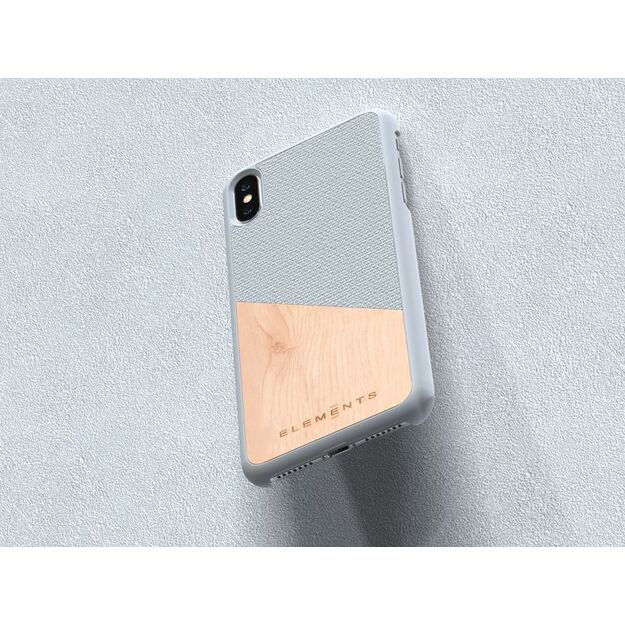 Nordic Elements Original Hel – iPhone Xs Max dėklas su tikro klevo mediena (šviesiai pilka)